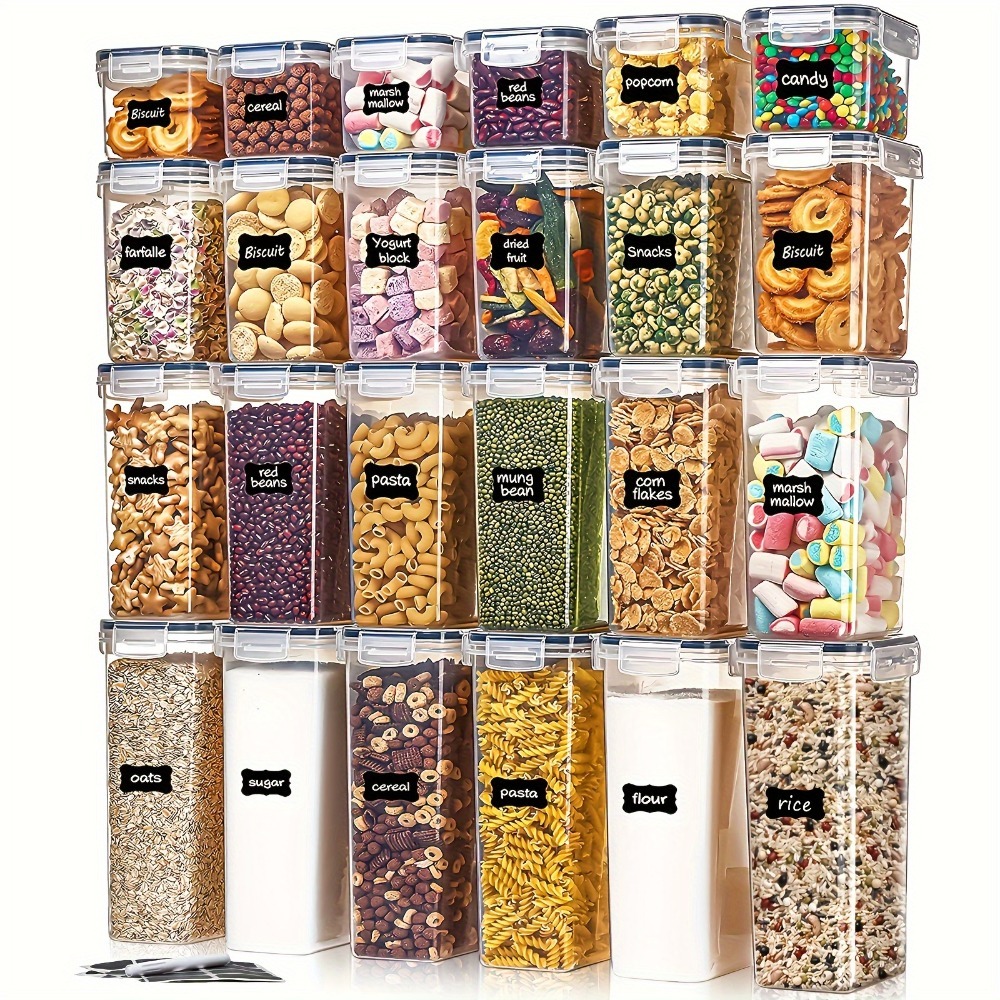 Kitchen Gadgets Organizer - 24Pcs Food Storage Containers 12 Boxes