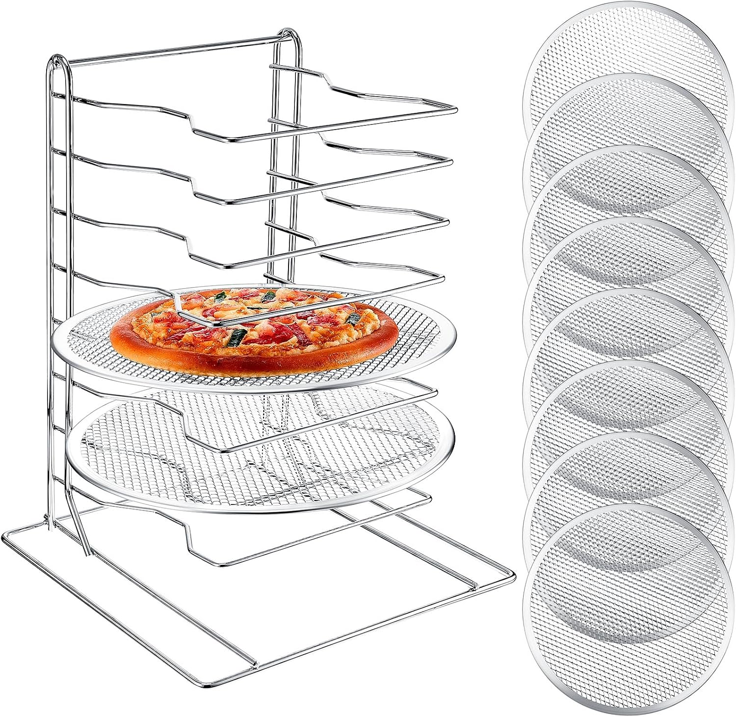 Kitchen Gadgets Hacks - Pizza Rack 8 Tiered Stand With