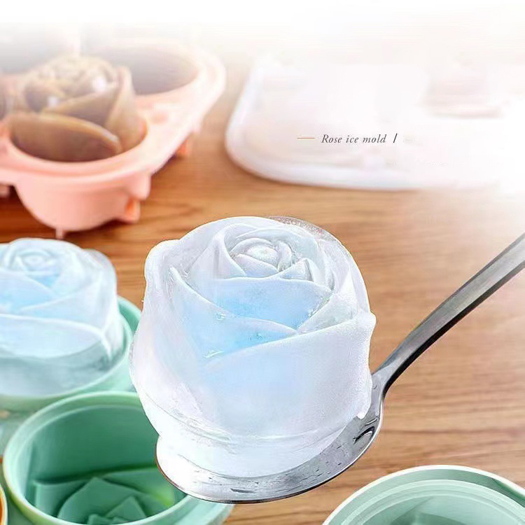 Kitchen Gadgets Ninja - 3D Rose Ice Molds 4 Holes
