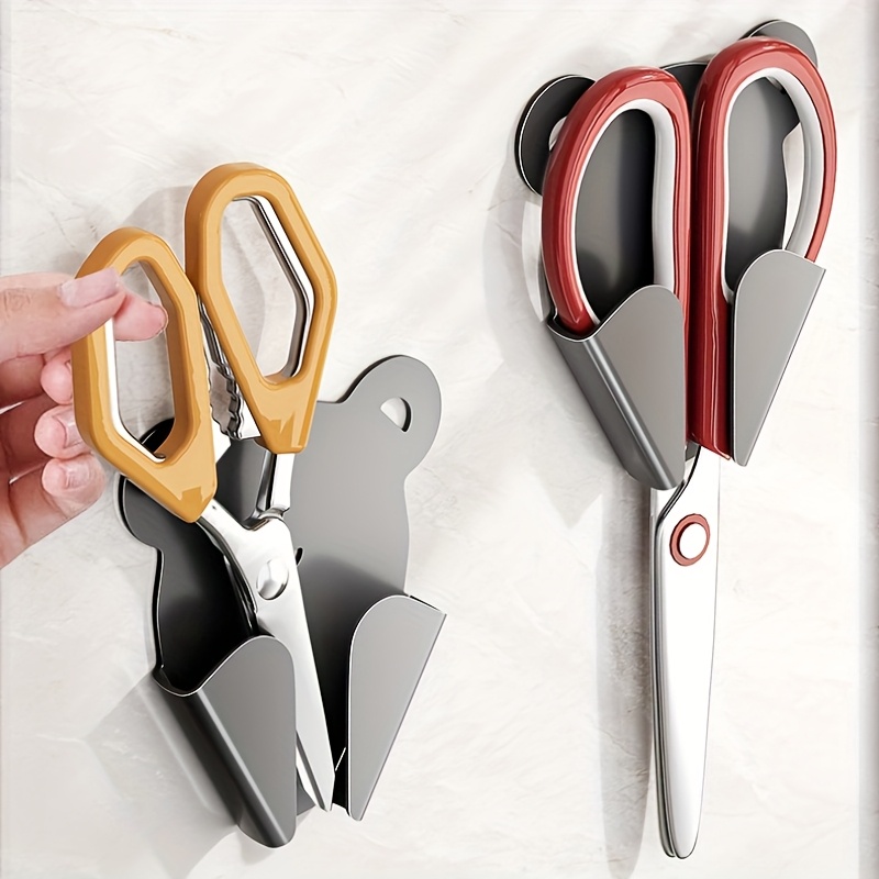 Kitchen Gadgets Organizer - 1/2pcs Scissors Holder,Wall-Mounted Scissors Storage Rack