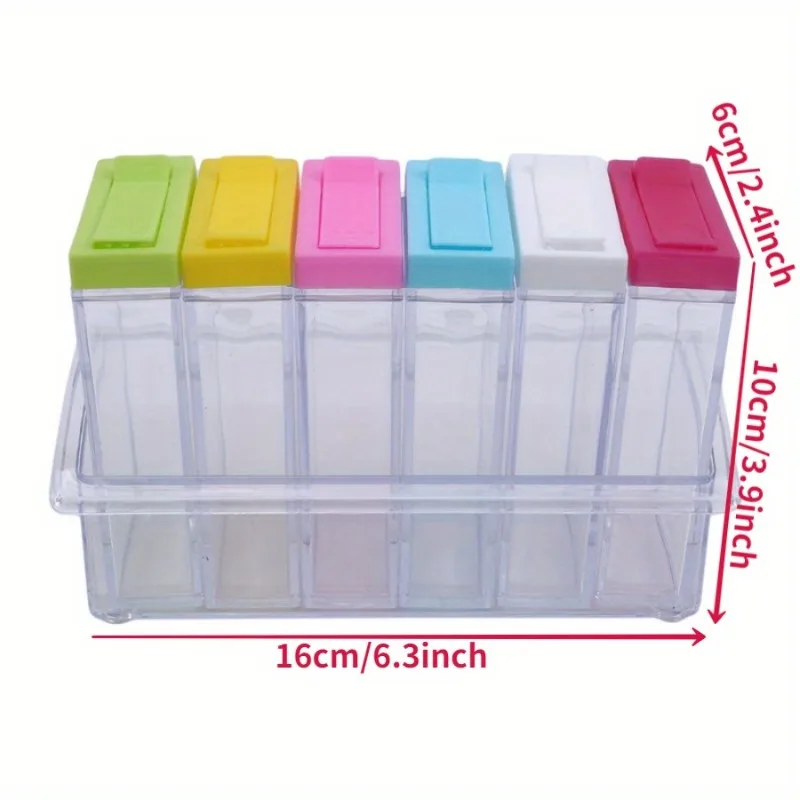 Transparent Seasoning Six Grid - Kitchen Gadgets Organizer 评论和价格