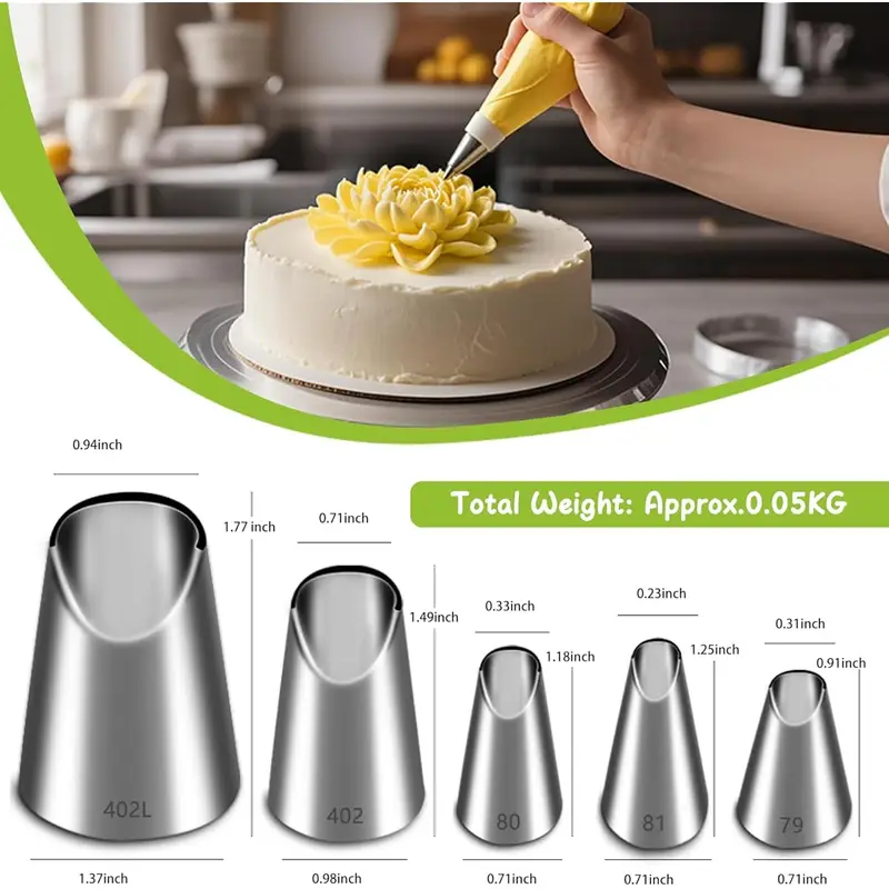 5PCS Stainless Steel Piping No - Kitchen Gadgets Ninja 评论和价格