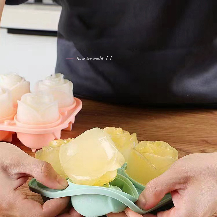 3D Rose Ice Molds 4 Holes Ice  - Kitchen Gadgets Ninja 评论和价格