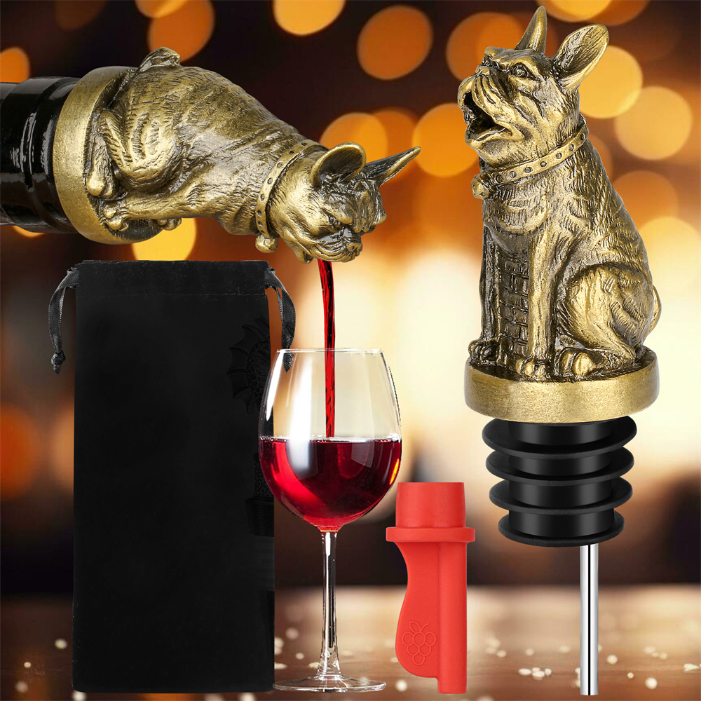 Cute French Bulldog Wine Pouer - Kitchen Gadgets Ninja 评论和价格